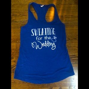 Sweating for the wedding tank top